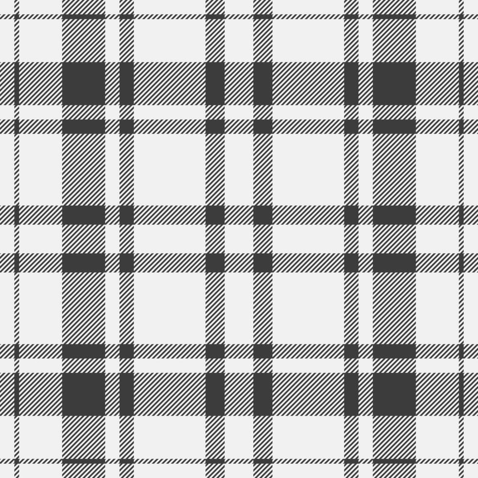 Classic monochrome plaid pattern, a versatile background or texture. Evokes tradition and style. Ideal for textiles, design, and seasonal themes. vector