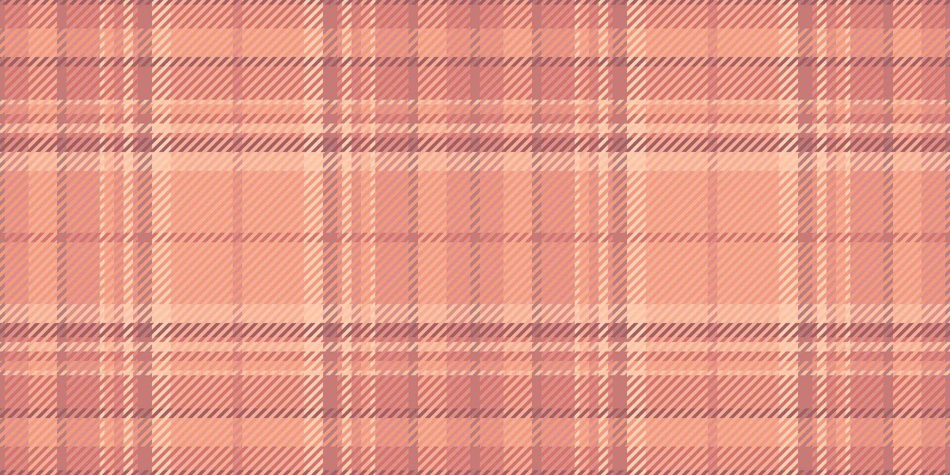 Subtle peach and rose plaid pattern. Perfect for textile design, website backgrounds, or autumnal themed projects. Evokes warmth, comfort, and a rustic aesthetic. vector