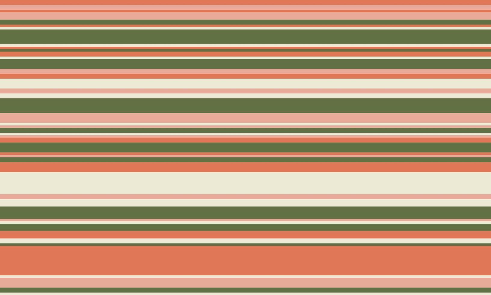 Horizontal stripes in muted coral, peach, cream, and olive green create a calming, retroinspired pattern perfect for website backgrounds, textile designs, or stationery. vector