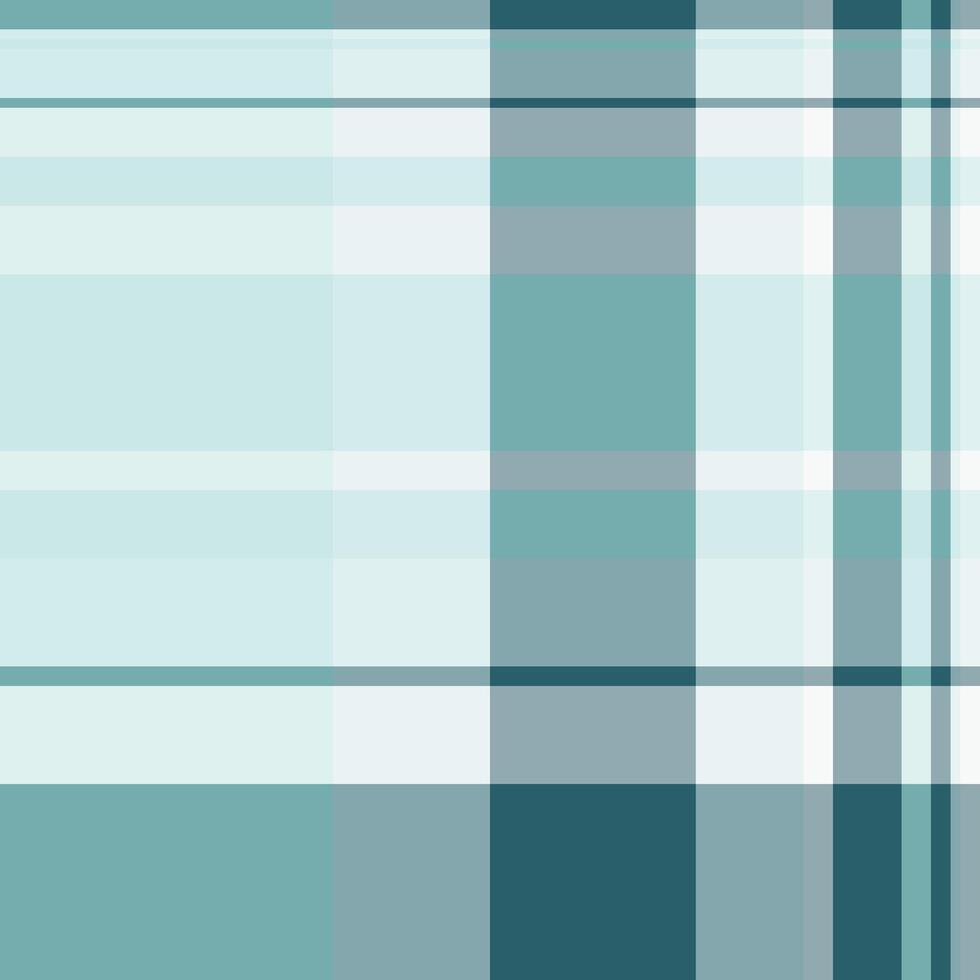 Softness background textile check, length texture plaid . Diverse tartan pattern seamless fabric in light and cyan colors. vector