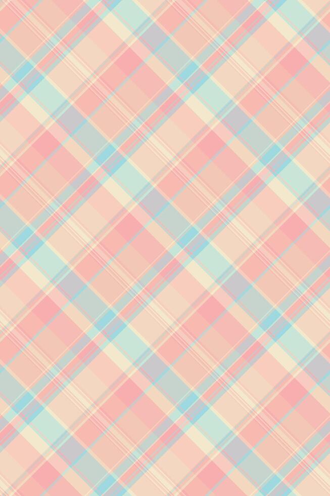 Purchase textile plaid seamless, front check pattern fabric. Soft tartan texture background in light and white colors. vector