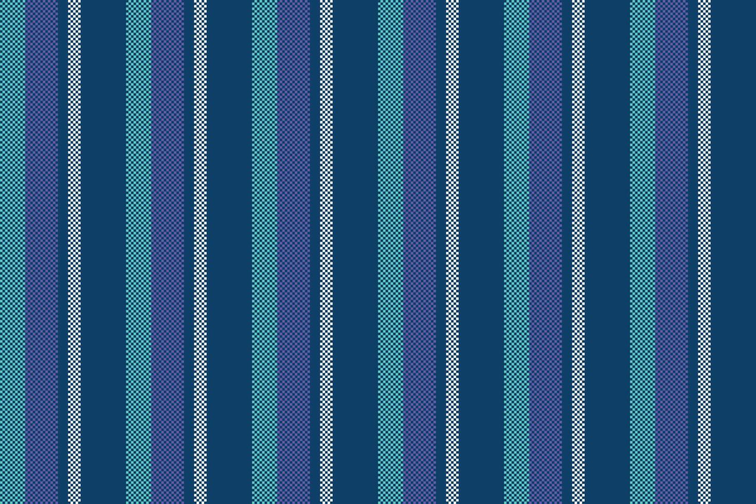 Heritage pattern seamless fabric, diwali vertical textile texture. Ethnic background stripe lines in cyan and indigo colors. vector