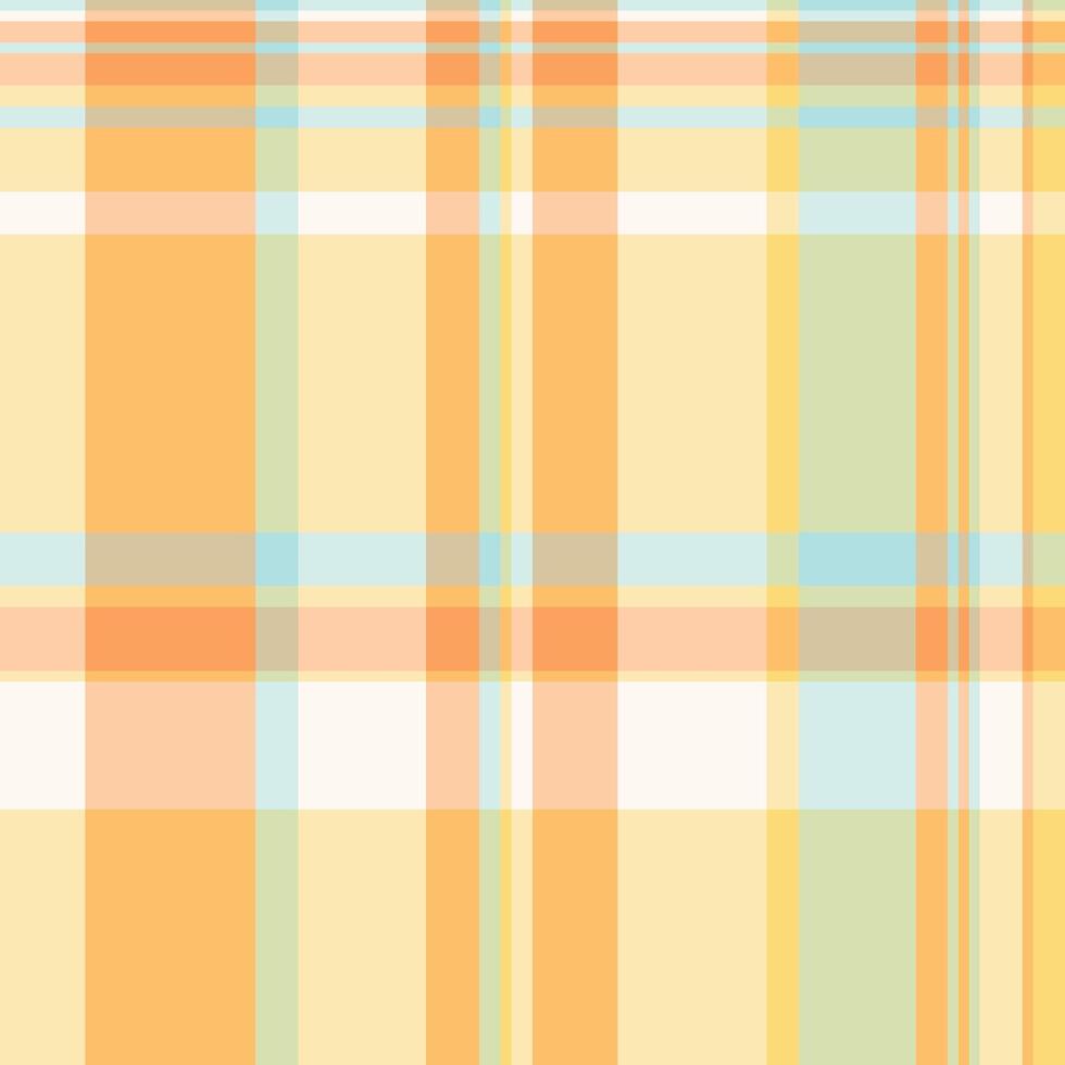 Faded tartan textile, layout pattern check background. Nobility texture seamless plaid fabric in light and orange colors. vector