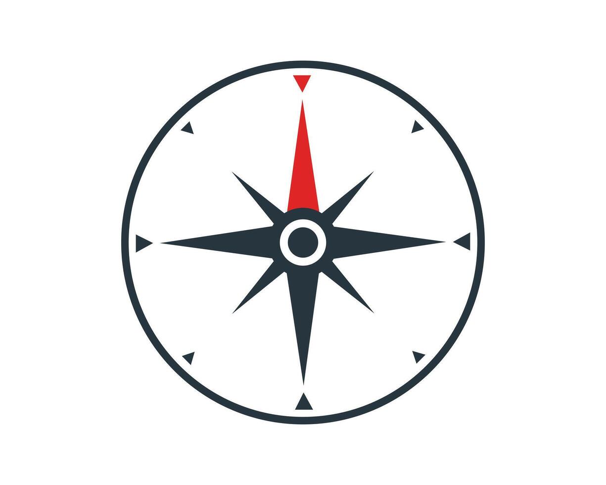 A compass icon, symbolizing direction, guidance, and exploration. Minimalist design, clean lines, and a clear visual representation. Great for navigation, travel, and adventure themes. vector