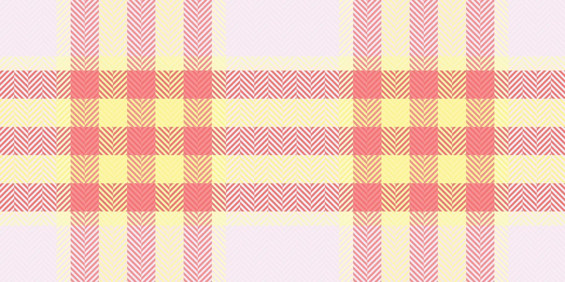 Pastel pink and yellow herringbone plaid pattern. Perfect for textile design, website backgrounds, or scrapbooking projects. This soft, subtle texture evokes feelings of warmth and serenity. vector