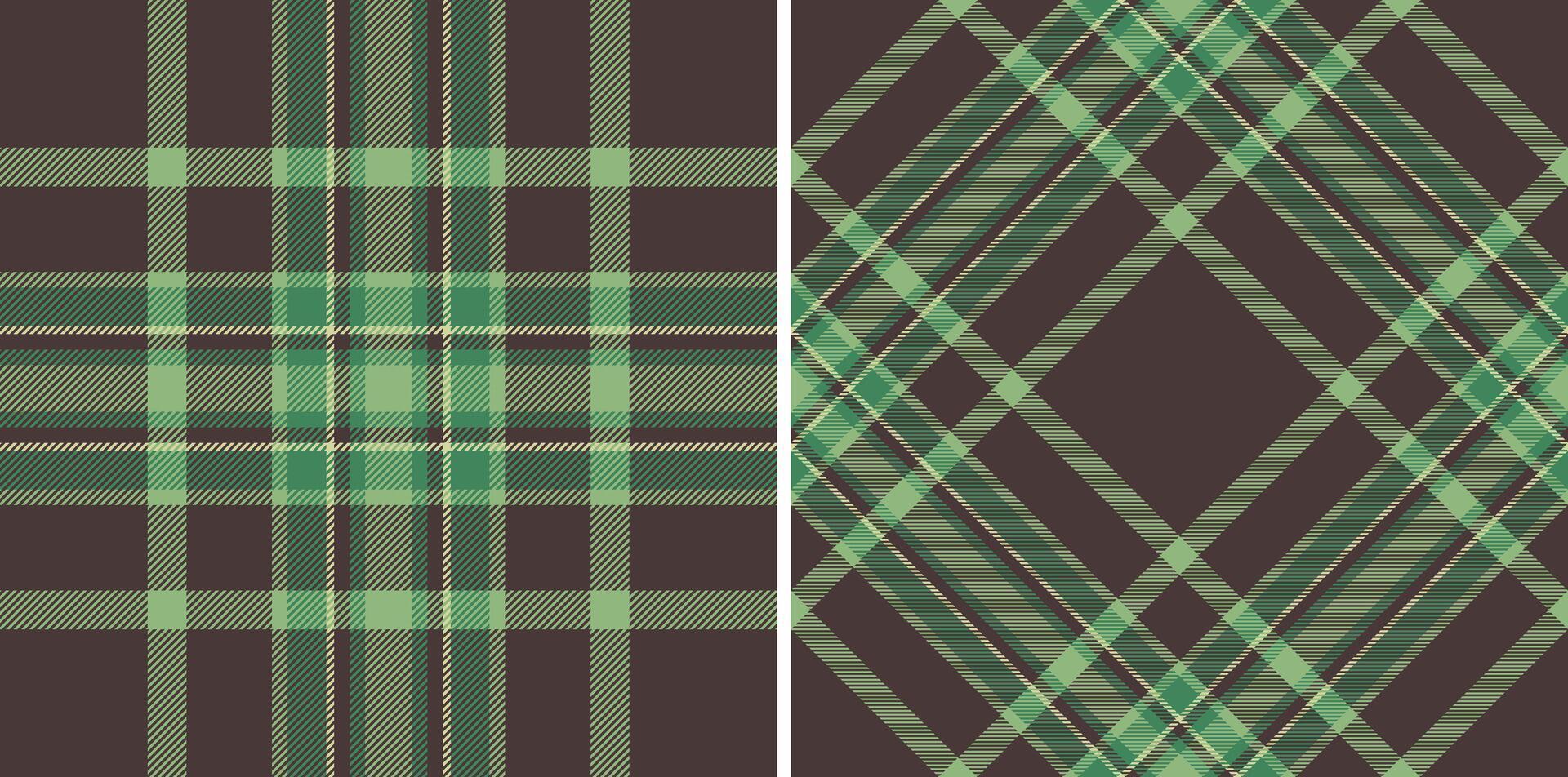 Classic plaid patterns in earthy tones, conveying tradition warmth. Ideal for textiles, backgrounds, or design projects needing a rustic touch. vector