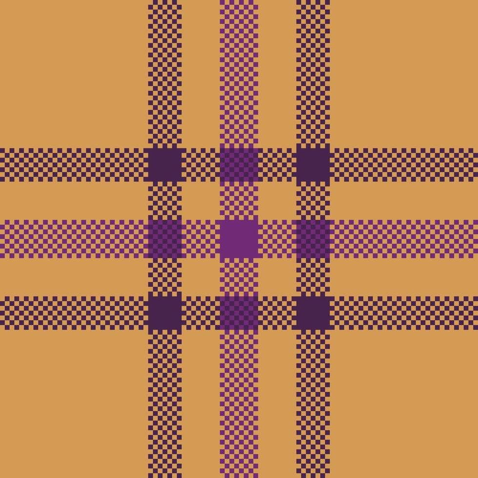 Abstract checkered pattern with gold and purple hues. A woven texture conveys warmth and style. Great for backgrounds, fabric designs or digital artwork. vector