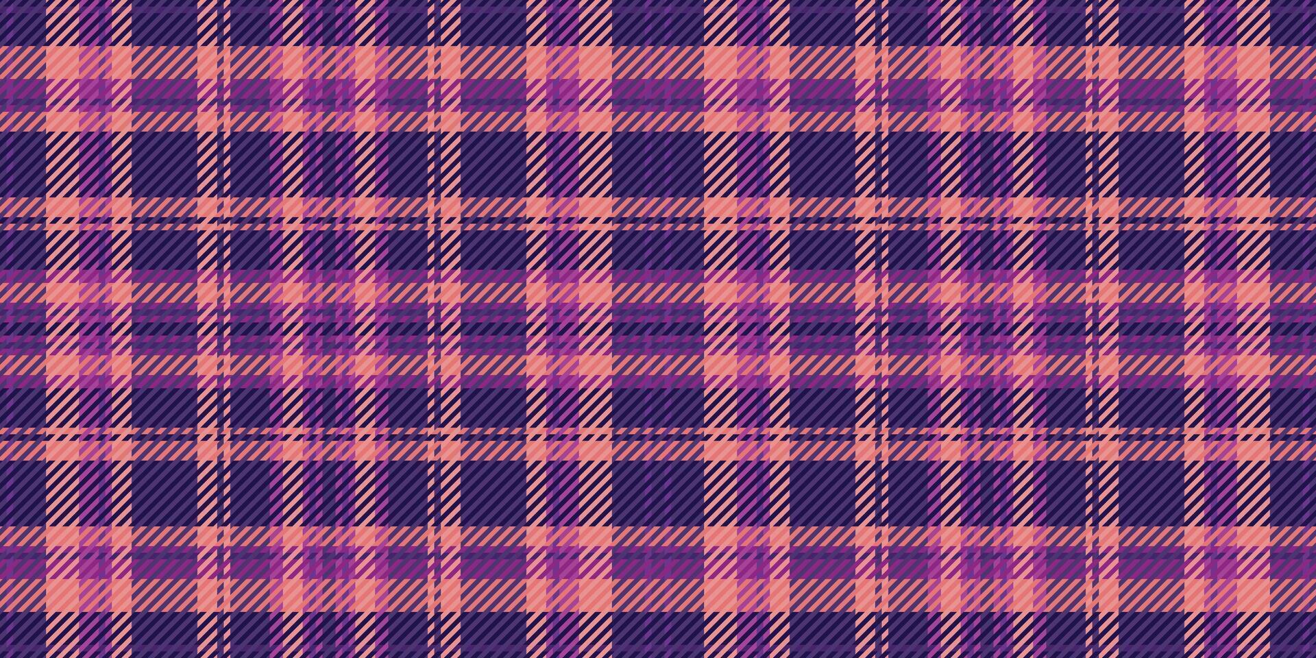 Stylish purple and peach plaid pattern. Perfect for textile design, apparel, website backgrounds, or any project needing a touch of sophisticated texture and color. vector