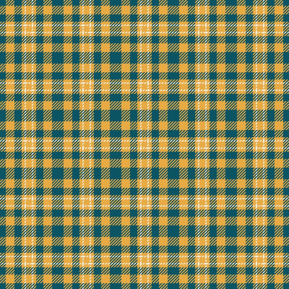 Vibrant mustard yellow and teal plaid pattern. Perfect for textile design, website backgrounds, or autumnal themed projects. This classic check design evokes feelings of warmth and comfort. vector