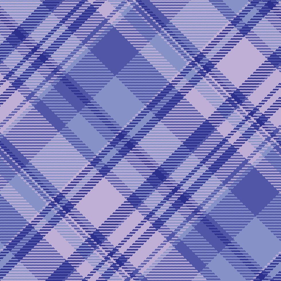 Graceful check texture pattern, christmas plaid textile. Punk background fabric tartan seamless in indigo and blue colors. vector