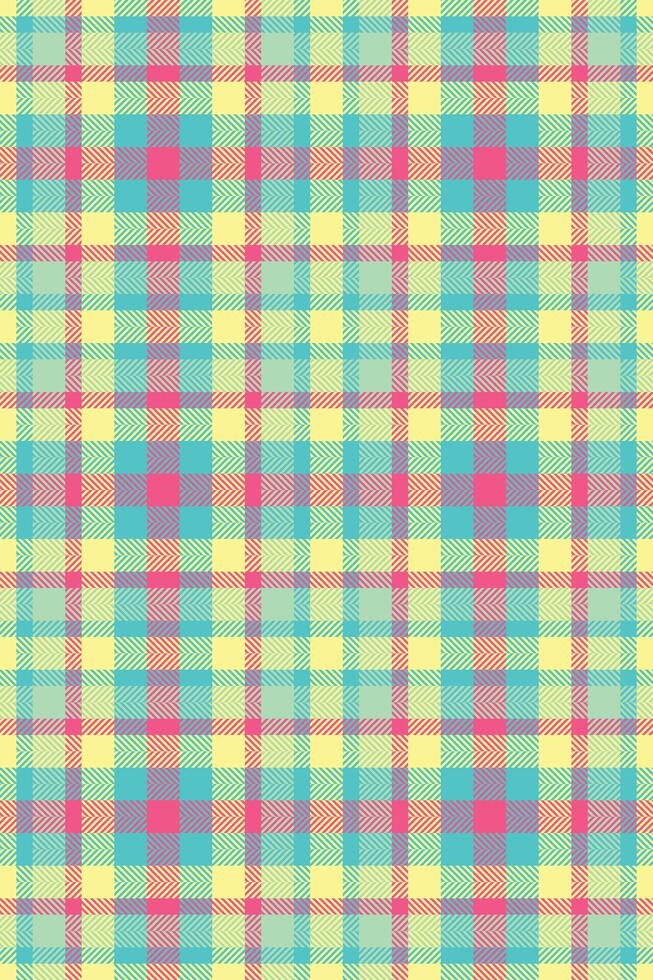 Vibrant pastel plaid pattern. Perfect for textile design, website backgrounds, or cheerful branding. vector