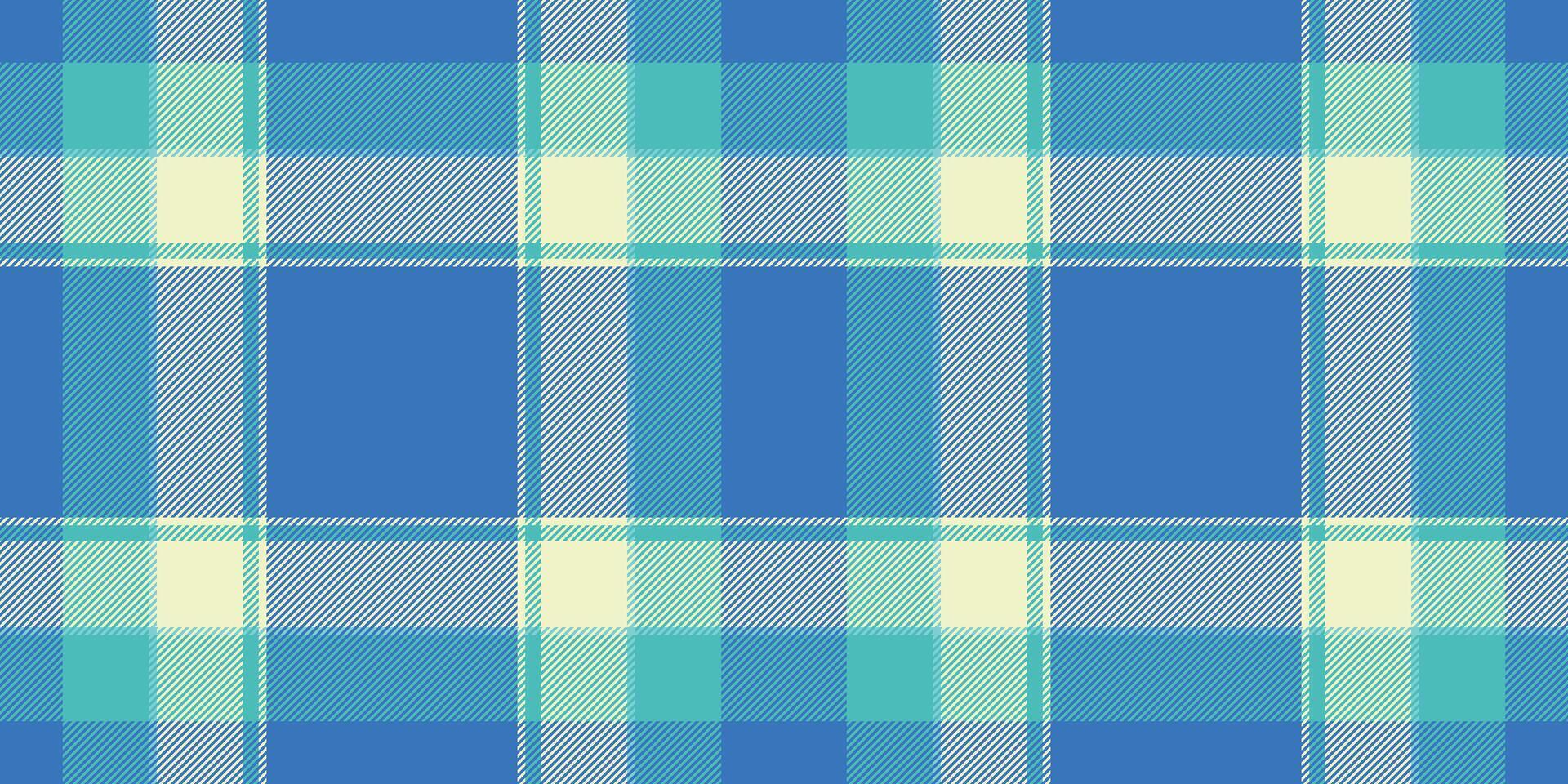 Vibrant blue and pastel plaid pattern. Ideal for textile design, fashion, website backgrounds, or any project needing a cheerful, stylish texture. Represents freshness, optimism, and classic style. vector