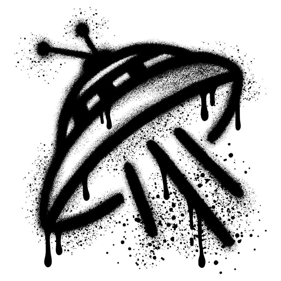 Spray Painted Graffiti UFO icon isolated with a white background. design street art. vector