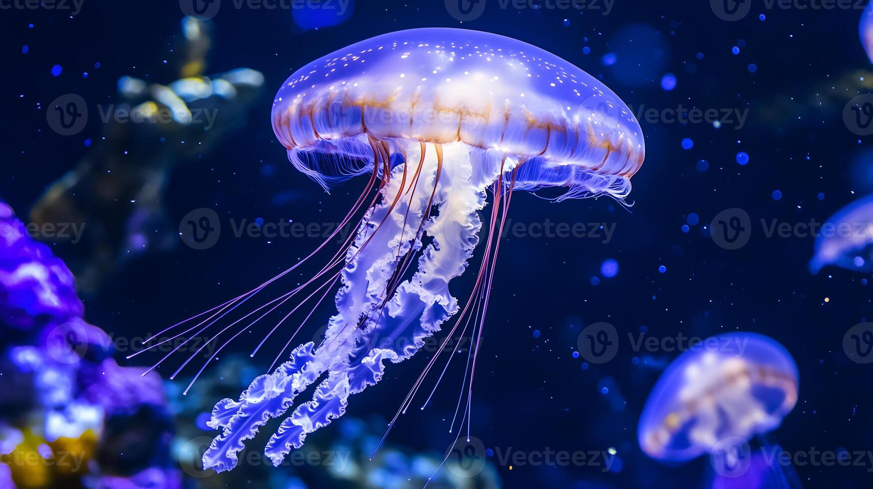 Jellyfish in the ocean photo