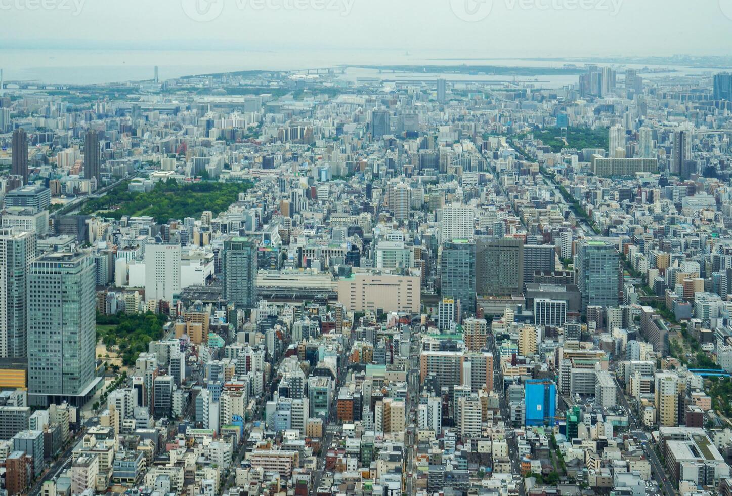 Perspective Cityscape from Above Tokyo Skytree in Japan photo