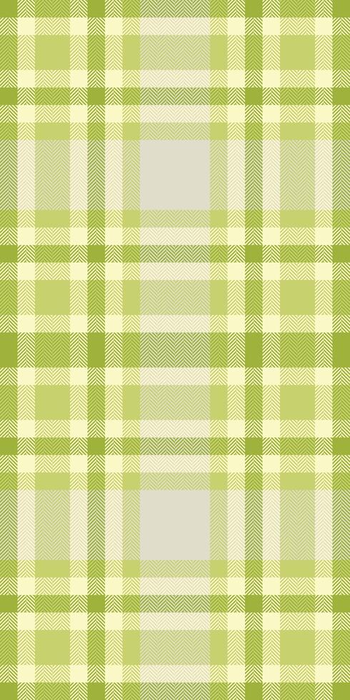 Soft, springlike pastel green and cream plaid pattern. Perfect for textile design, website backgrounds, or crafting projects. Evokes feelings of freshness, calm, and nature. vector