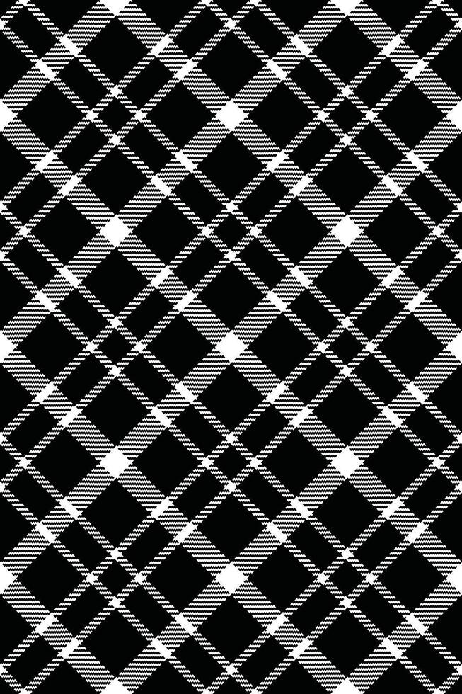 Sleek black and white plaid pattern. Perfect for fashion, textile, or web design projects. The graphic design is sharp and modern, conveying a sense of sophistication and timeless style. vector