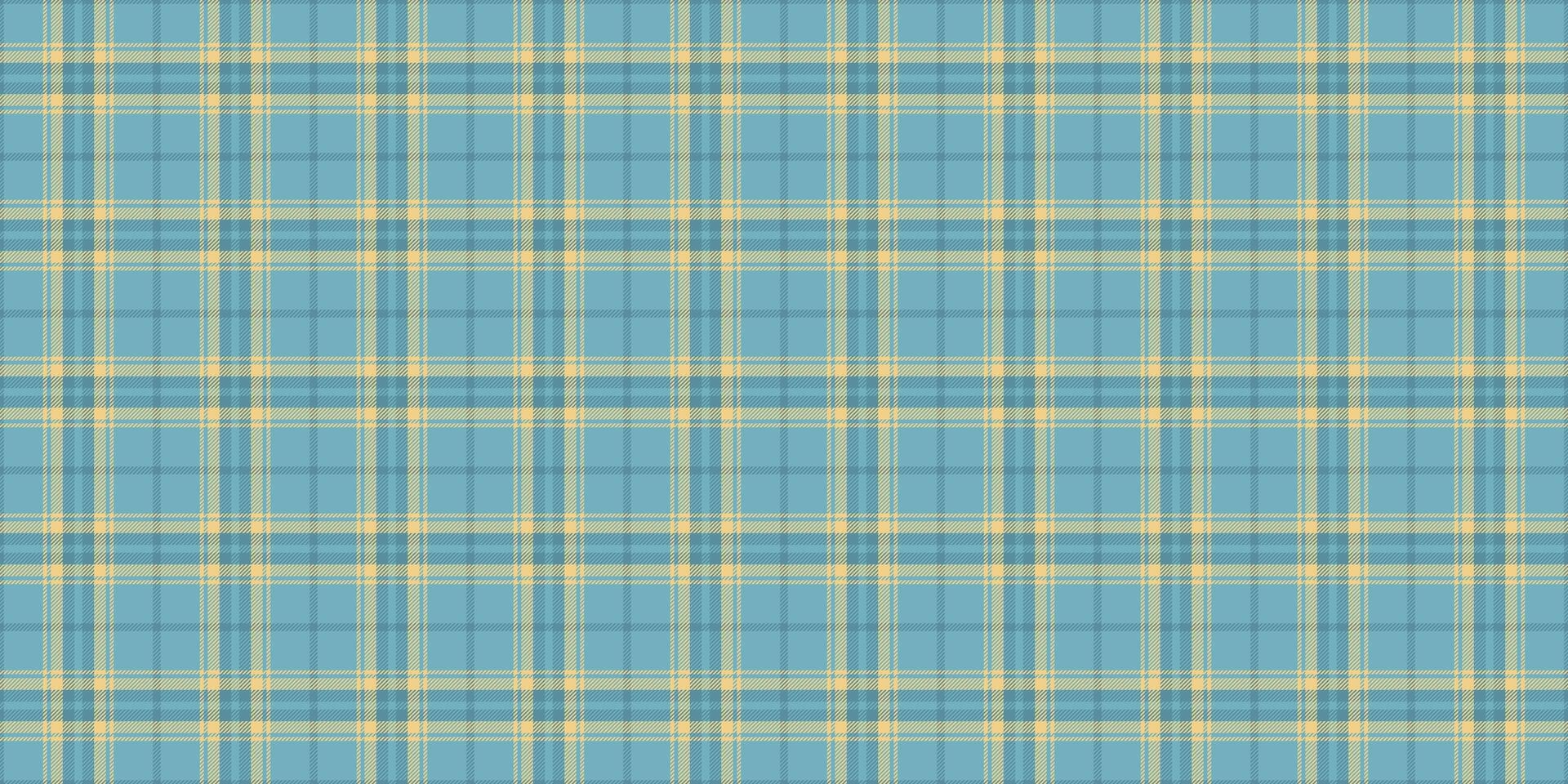 Expensive texture textile, scrapbook check background pattern. Bandanna seamless tartan plaid fabric in cyan and amber colors. vector
