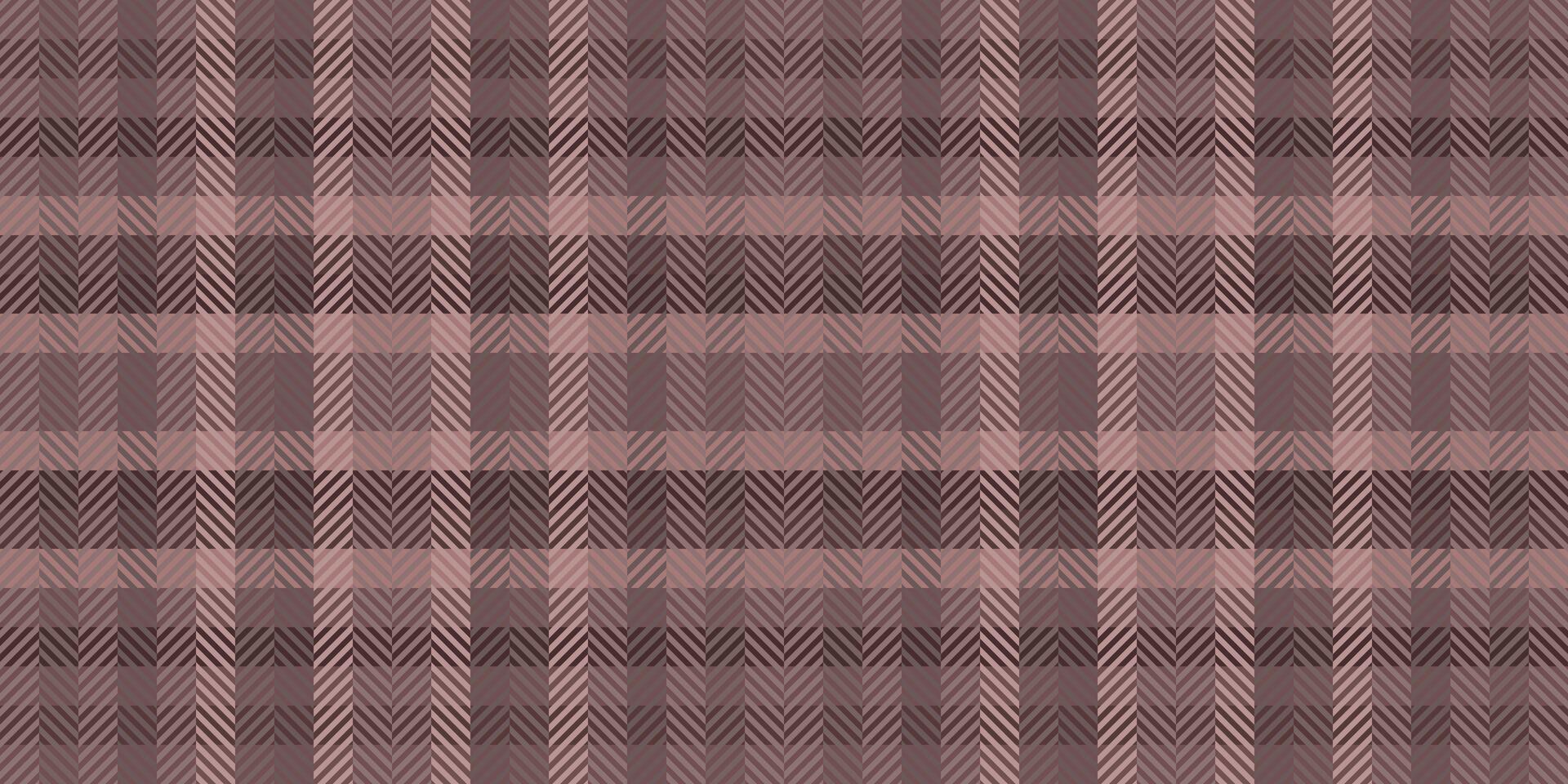 Elegant herringbone plaid pattern in muted mauve and brown tones. vector