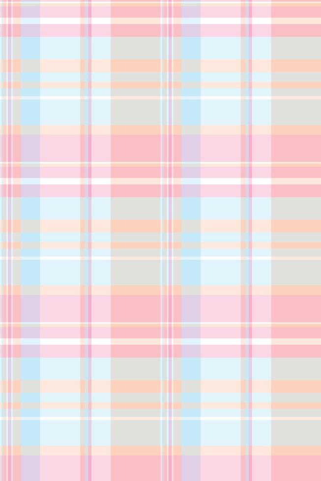 Sweet pastel plaid pattern. Ideal for textile design, scrapbooking, websites, and social media. Soft colors evoke feelings of calm and gentleness. Perfect for feminine or babyrelated projects. vector