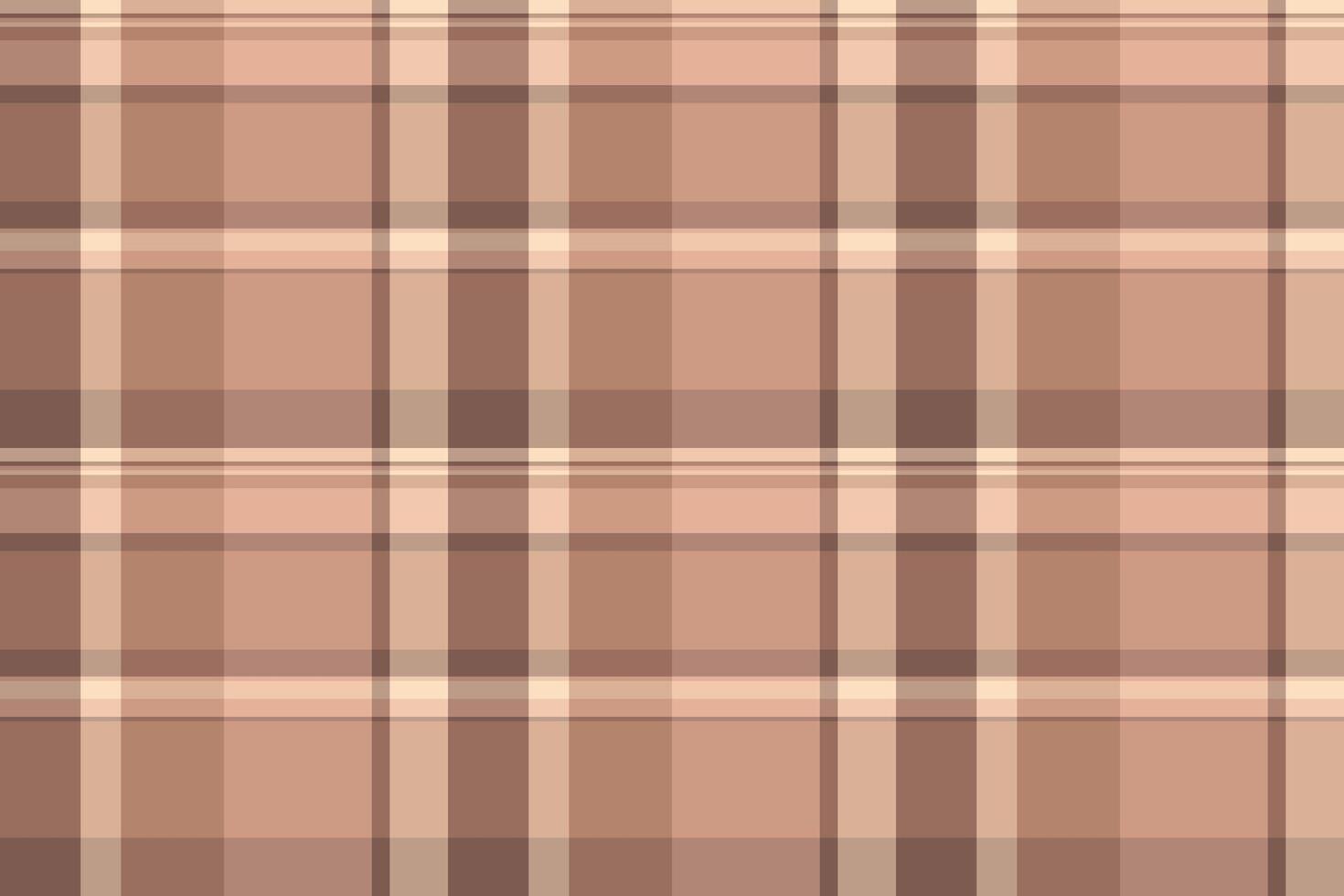 Multi textile plaid texture, linear seamless check pattern. Celebrate background fabric tartan in orange and light colors. vector
