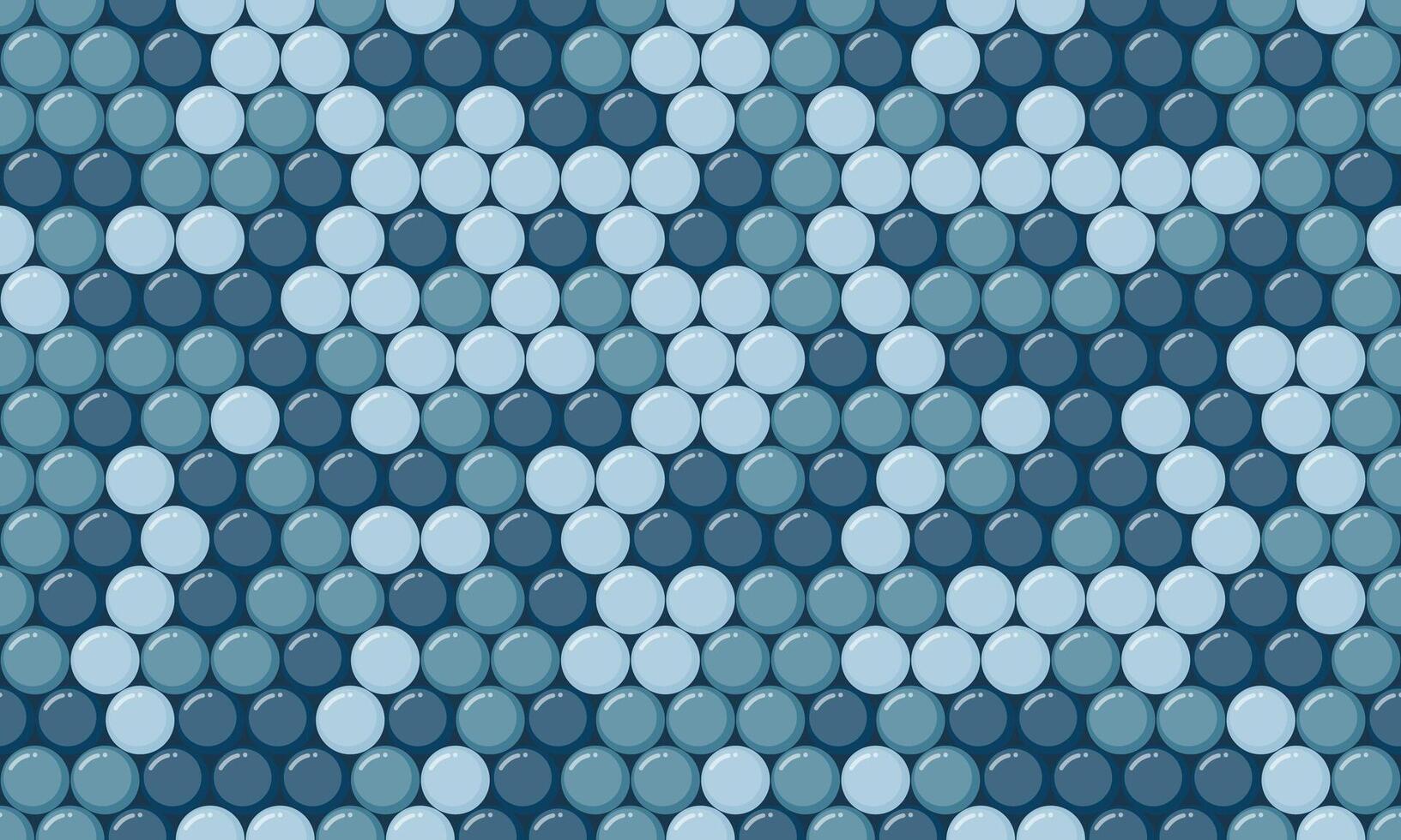 Abstract seamless pattern of overlapping circles in calming blue hues. Perfect for backgrounds, textures, website design, or print projects. Evokes a sense of tranquility and modern sophistication. vector