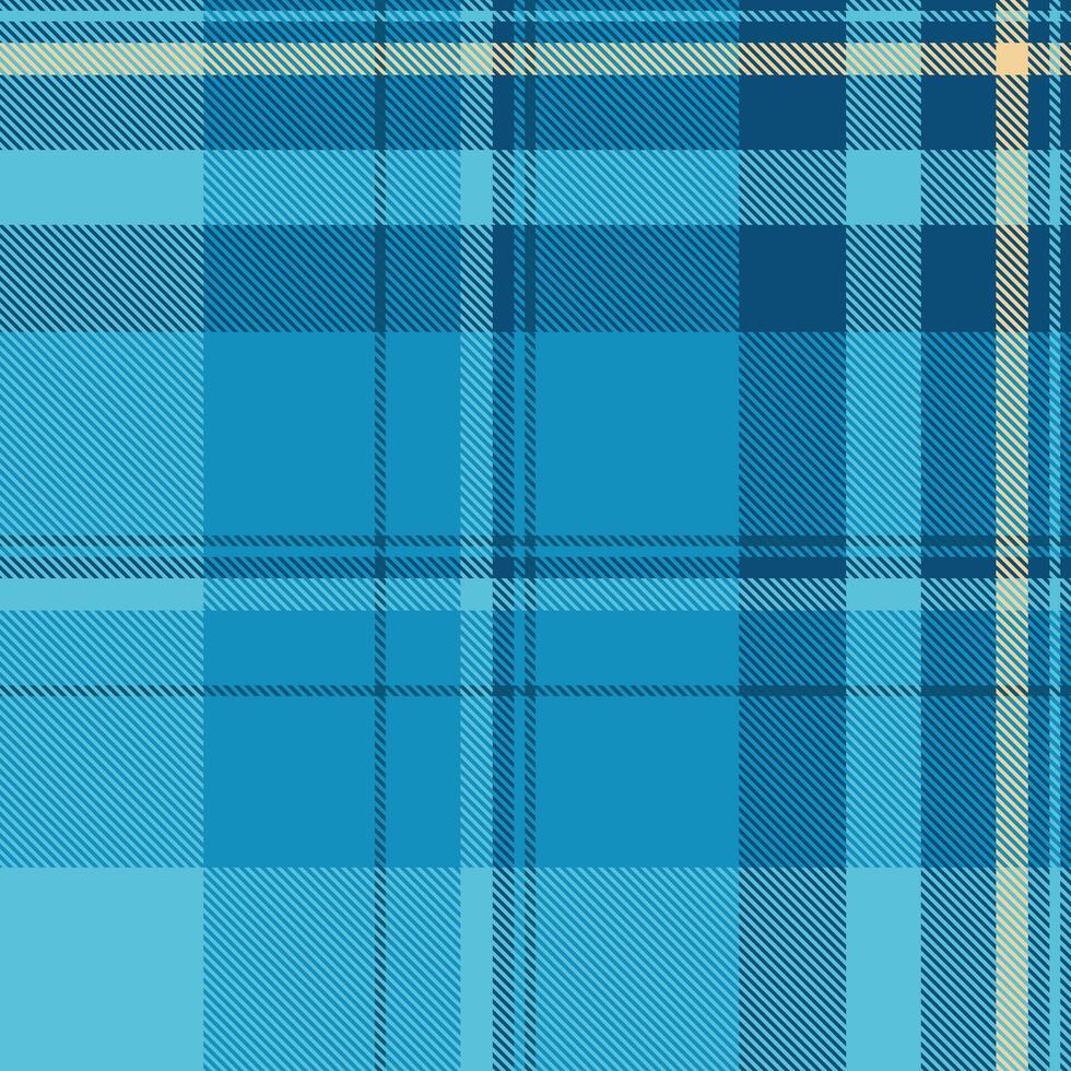 A blue plaid fabric with a checkered pattern vector