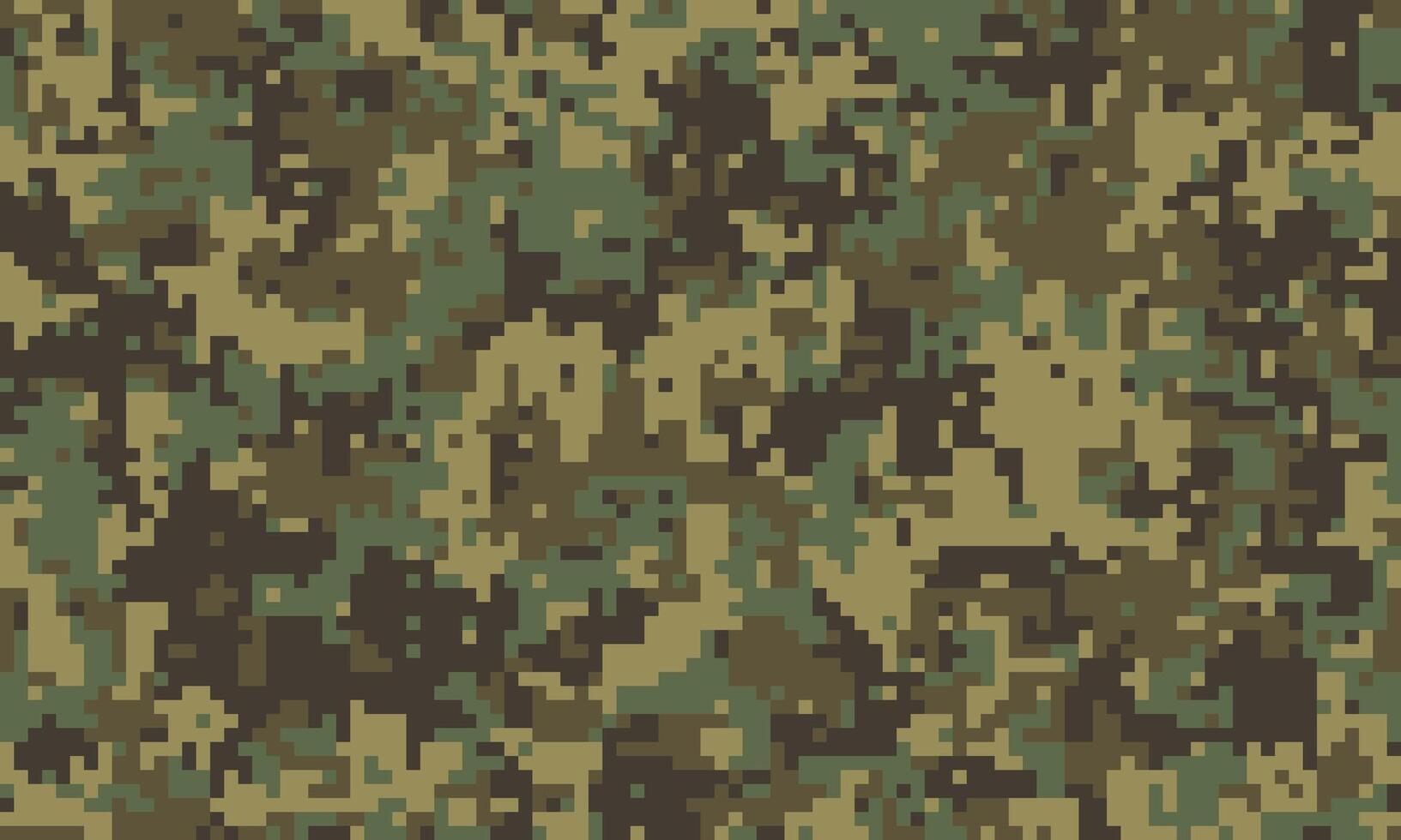 Abstract digital camouflage pattern. Perfect for backgrounds, textures, or militarythemed designs. Earthy tones create a sense of concealment and mystery. vector