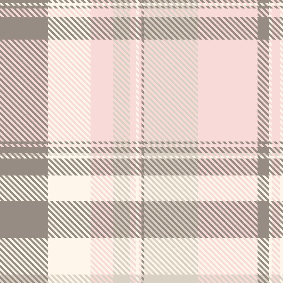 Elegant blush pink and taupe plaid pattern. Perfect for textile design, fashion, websites, or as a subtle background texture. vector
