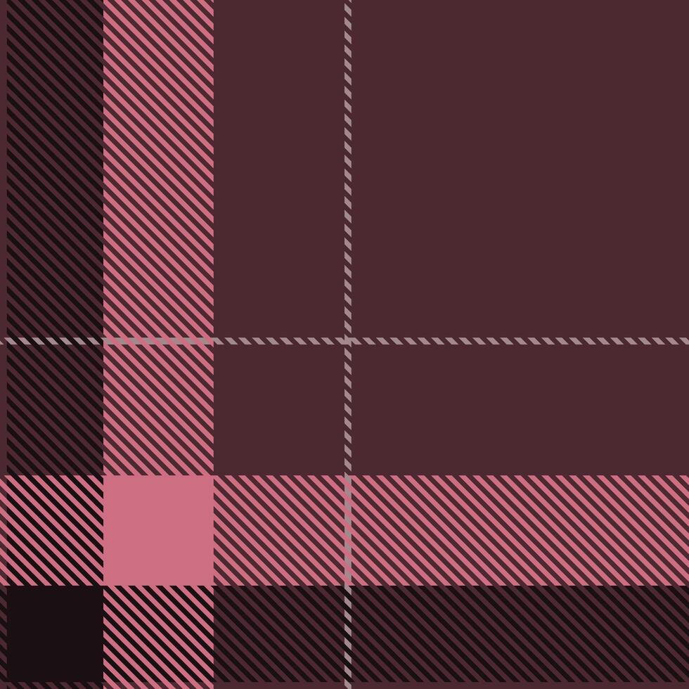 Elegant pink and maroon plaid pattern. Perfect for textile design, fashion, or autumnal backgrounds. Subtle diagonal lines add texture and visual interest. vector