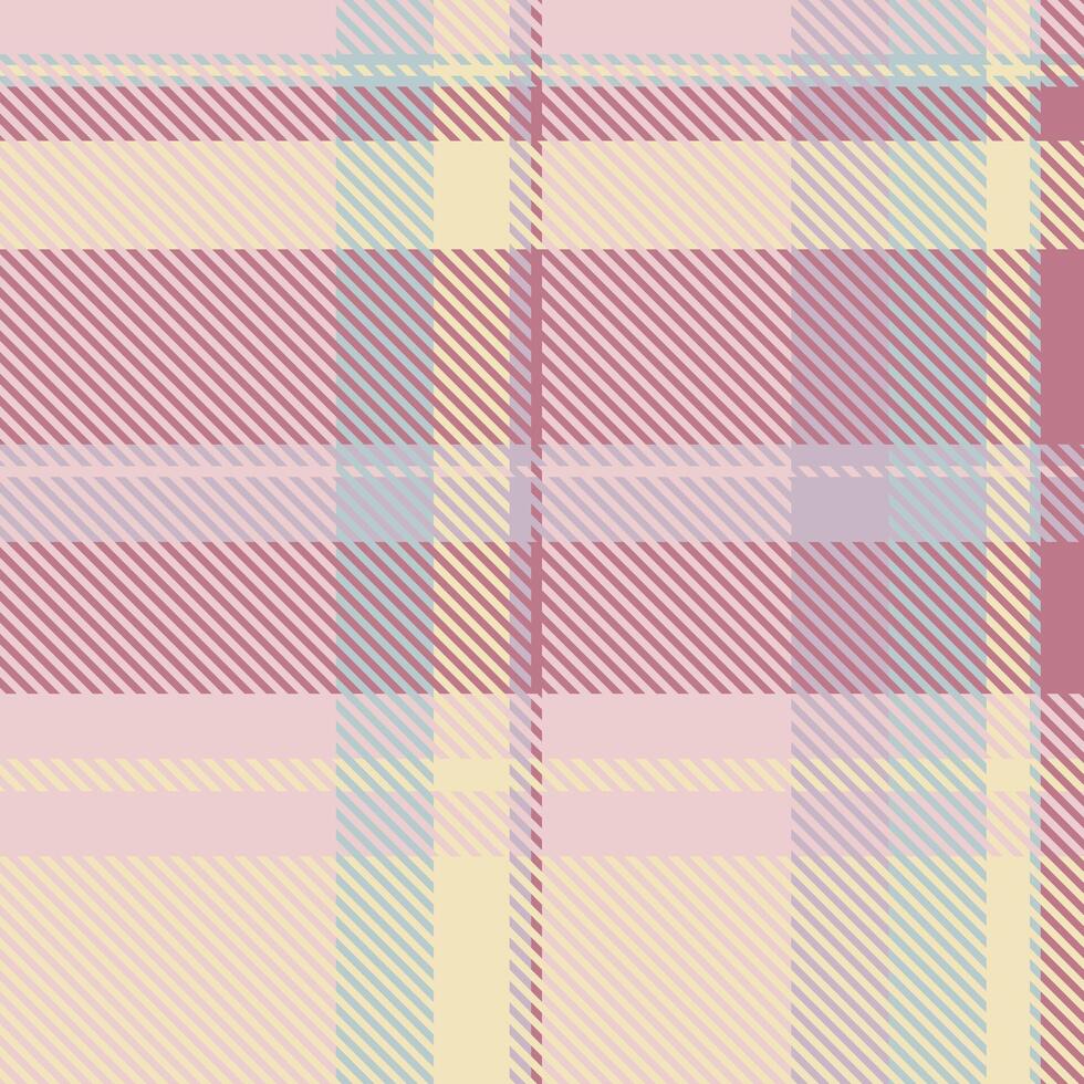 Soft pastel plaid pattern, ideal for textile design, fashion, or website backgrounds. The delicate color palette evokes feelings of calm and femininity. vector
