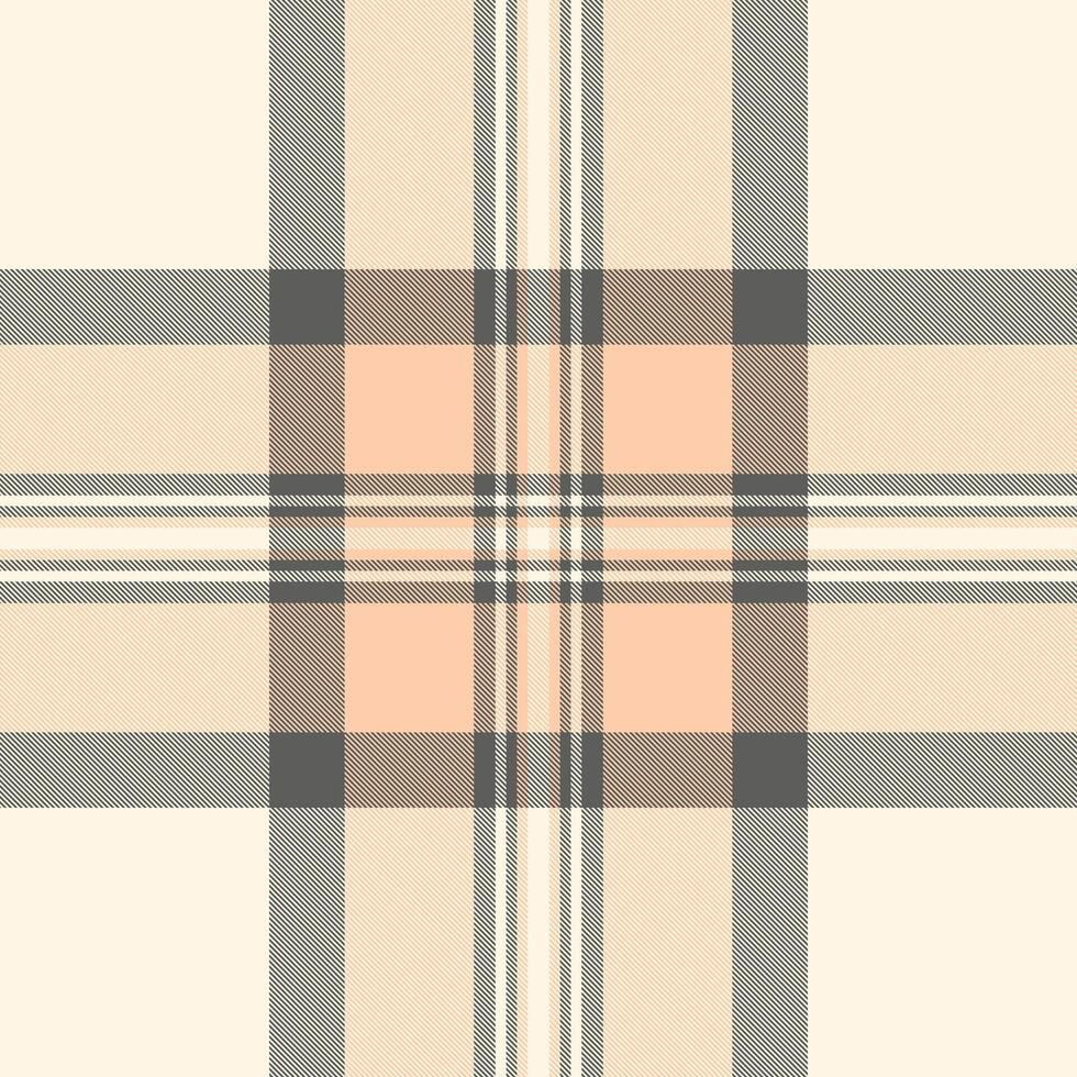 Elegant peach and beige plaid pattern. Perfect for textile design, fashion, home decor, or website backgrounds. Subtle texture and soft color palette create a calming, sophisticated aesthetic. vector