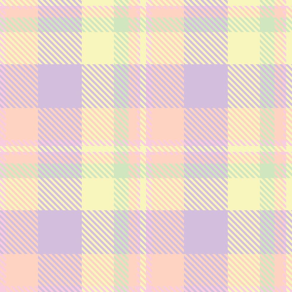 Sweet pastel plaid pattern, perfect for spring and summer designs. Soft, delicate colors create a cheerful and gentle mood, ideal for backgrounds, textiles, or stationery. vector