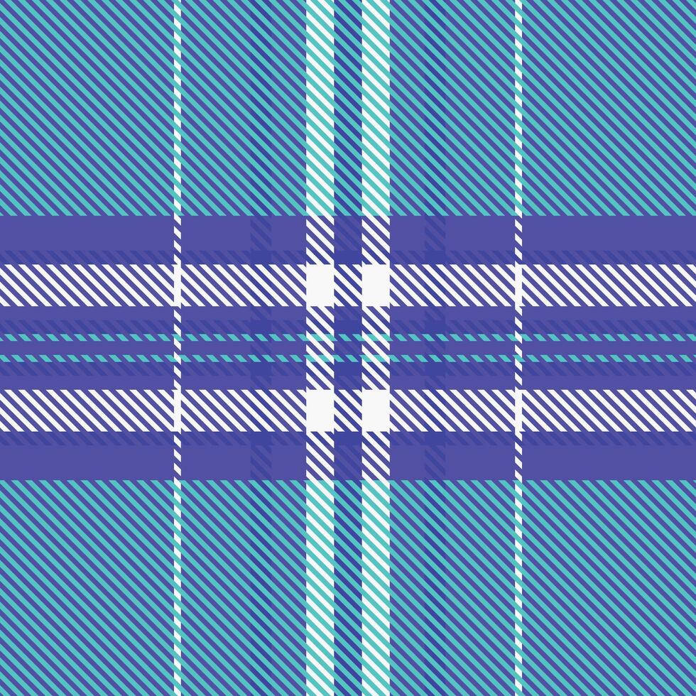Vibrant blue and white plaid pattern. Perfect for textile design, website backgrounds, or fashion projects. This bold, geometric textile design evokes feelings of energy and modernity. vector