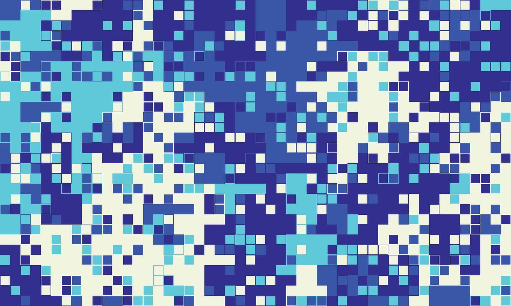 Abstract pixel art background. Vibrant blue, white, and purple squares create a dynamic, modern design perfect for tech, websites, or presentations. vector