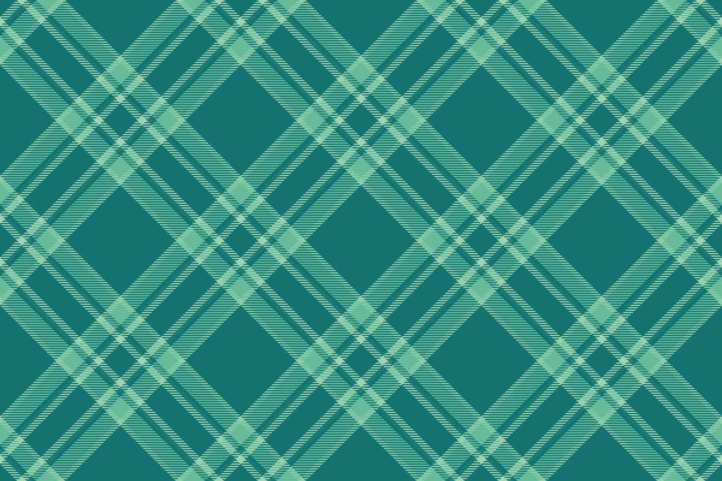 Seamless teal and mint green diagonal plaid pattern. Perfect for textile design, web backgrounds, or crafting projects. This calming, geometric design evokes feelings of freshness and tranquility. vector