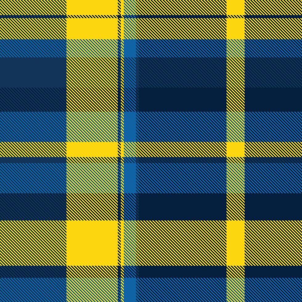 Ragged fabric seamless texture, furry plaid pattern check. Coat textile background tartan in cyan and dark colors. vector