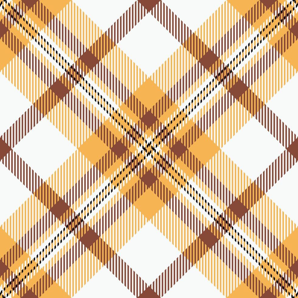 Wear background tartan seamless, ragged pattern fabric . Content textile check plaid texture in white and amber colors. vector
