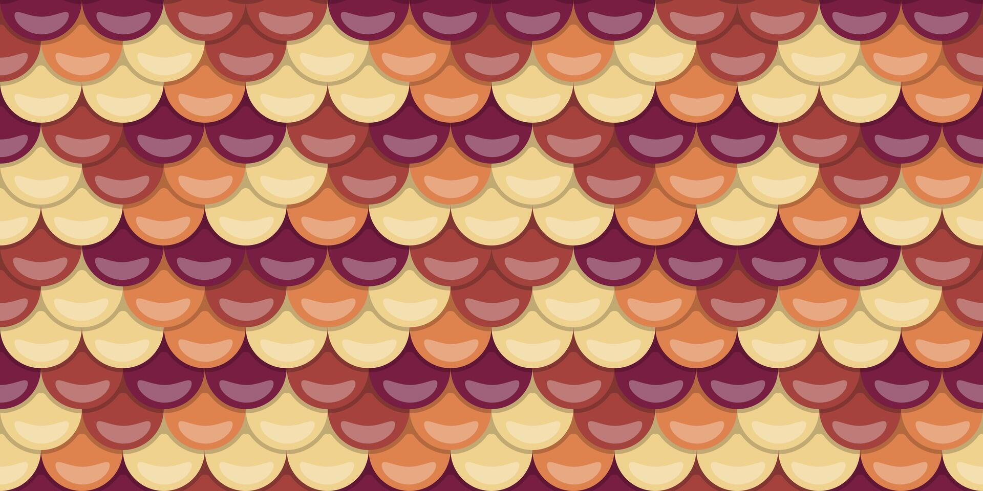 Abstract autumnal scale pattern. Warm earth tones create a textured, visually appealing design perfect for backgrounds, websites, or textile prints. vector