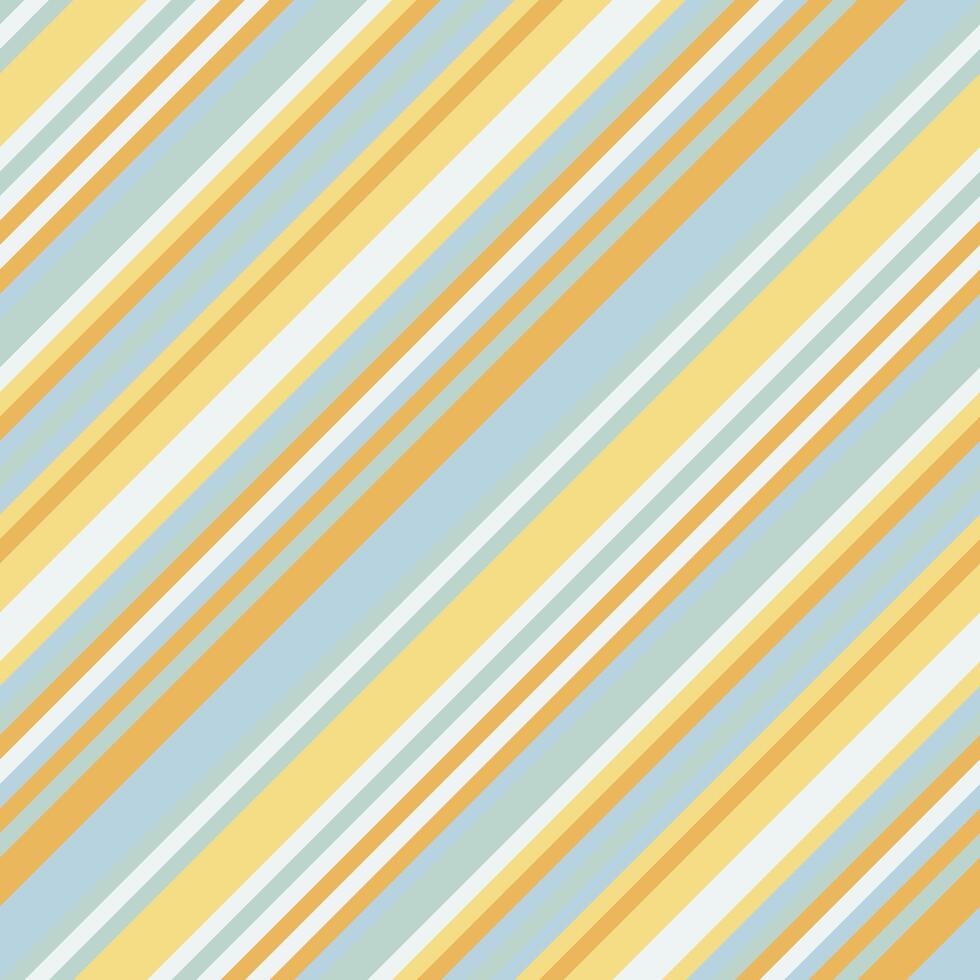 Vibrant diagonal stripes in pastel yellow, light blue, and white create a cheerful, seamless pattern. vector