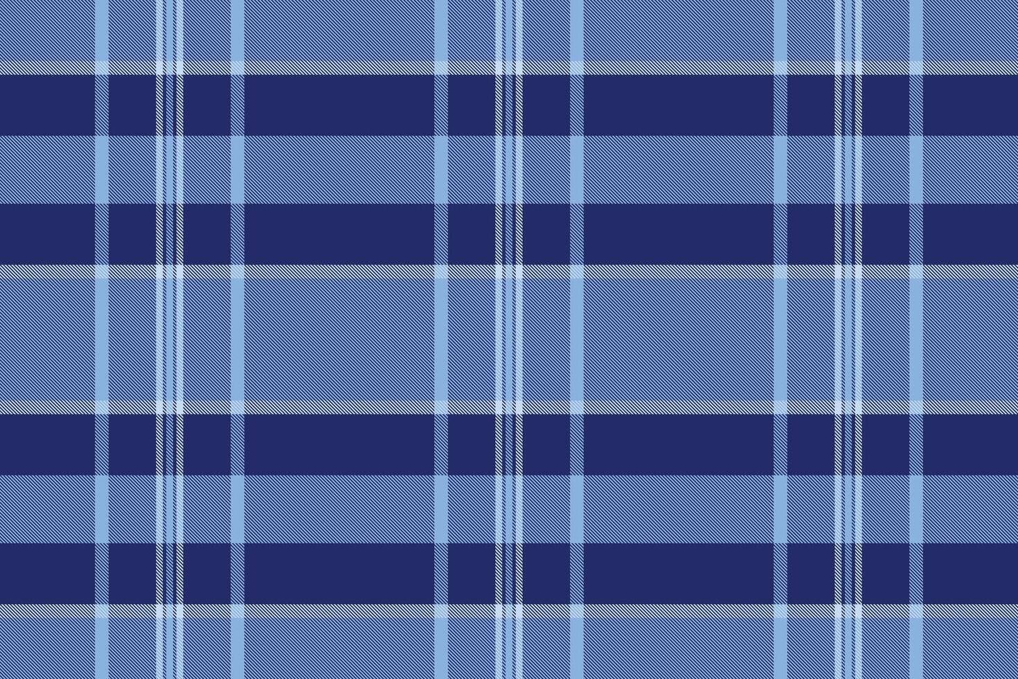 Feminine texture tartan, reel pattern seamless fabric. Overlay background check plaid textile in blue and light colors. vector