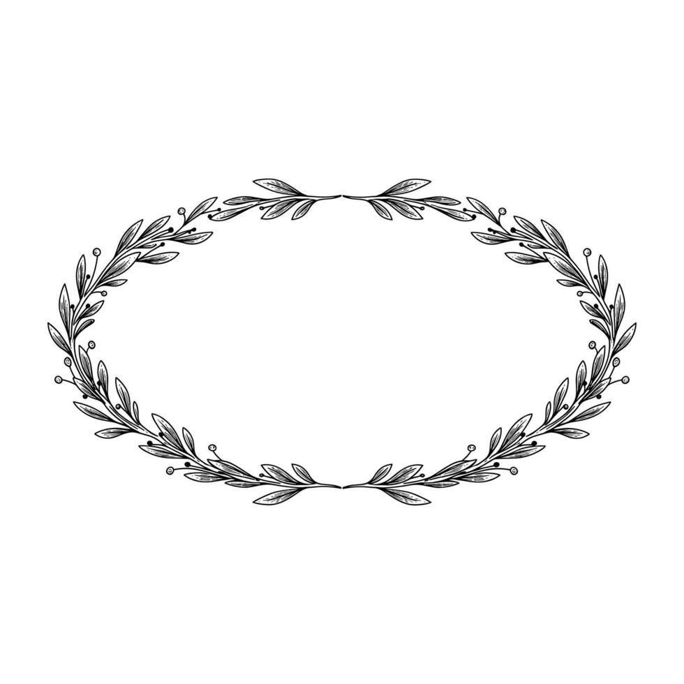 Minimalist botanical borders with flower branches vector