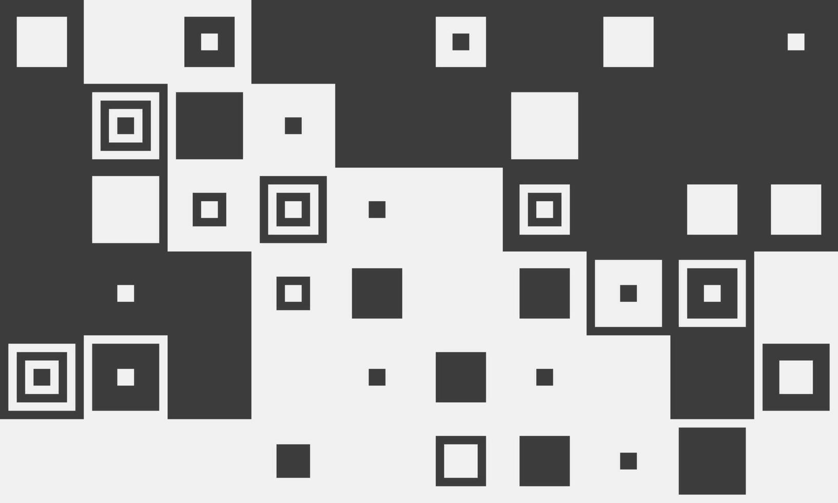 Abstract black and white square pattern. Modern geometric design ideal for tech, data, or coding concepts. Represents complexity, contrast, or digital transformation. vector