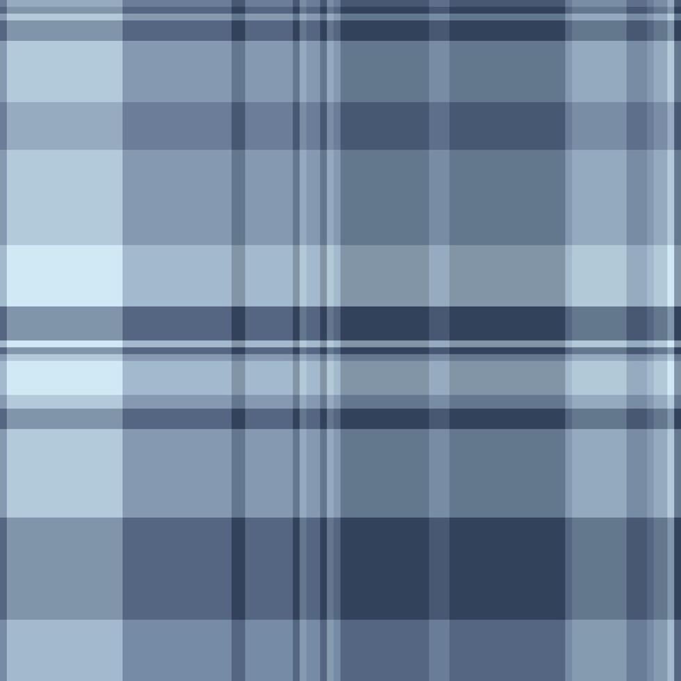 Difficult fabric check texture, intricate pattern tartan . Volume textile seamless background plaid in pastel and blue colors. vector