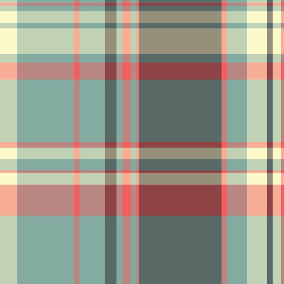Contemporary seamless textile, stripped background plaid tartan. Repetitive fabric check pattern texture in red and pastel colors. vector
