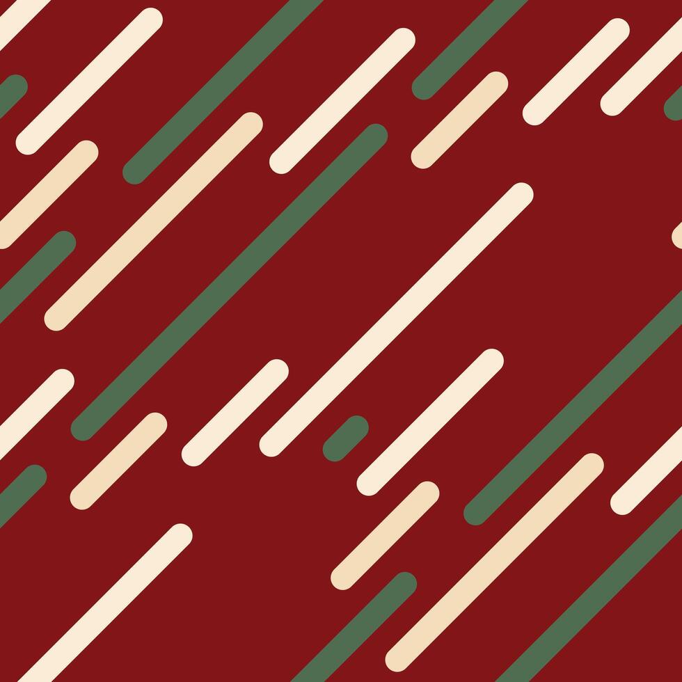 Dynamic abstract geometric pattern with diagonal lines in red, cream, and green. Perfect for modern design projects, backgrounds, textiles, and website templates. vector