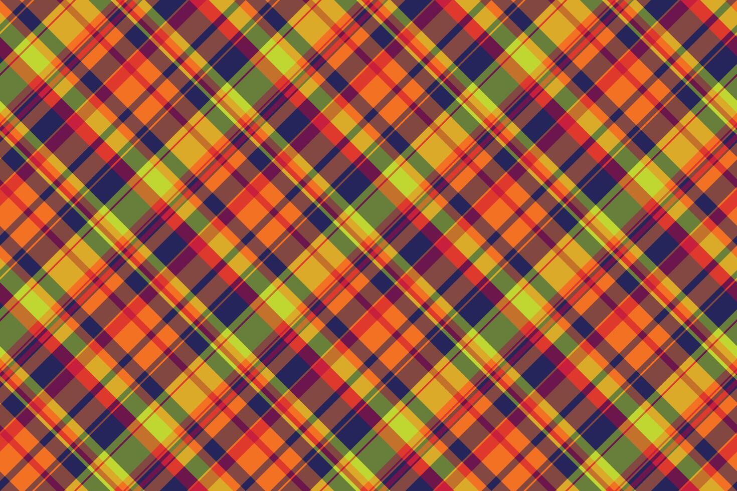 Knot texture seamless fabric, revival background check pattern. New plaid tartan textile in red and orange colors. vector