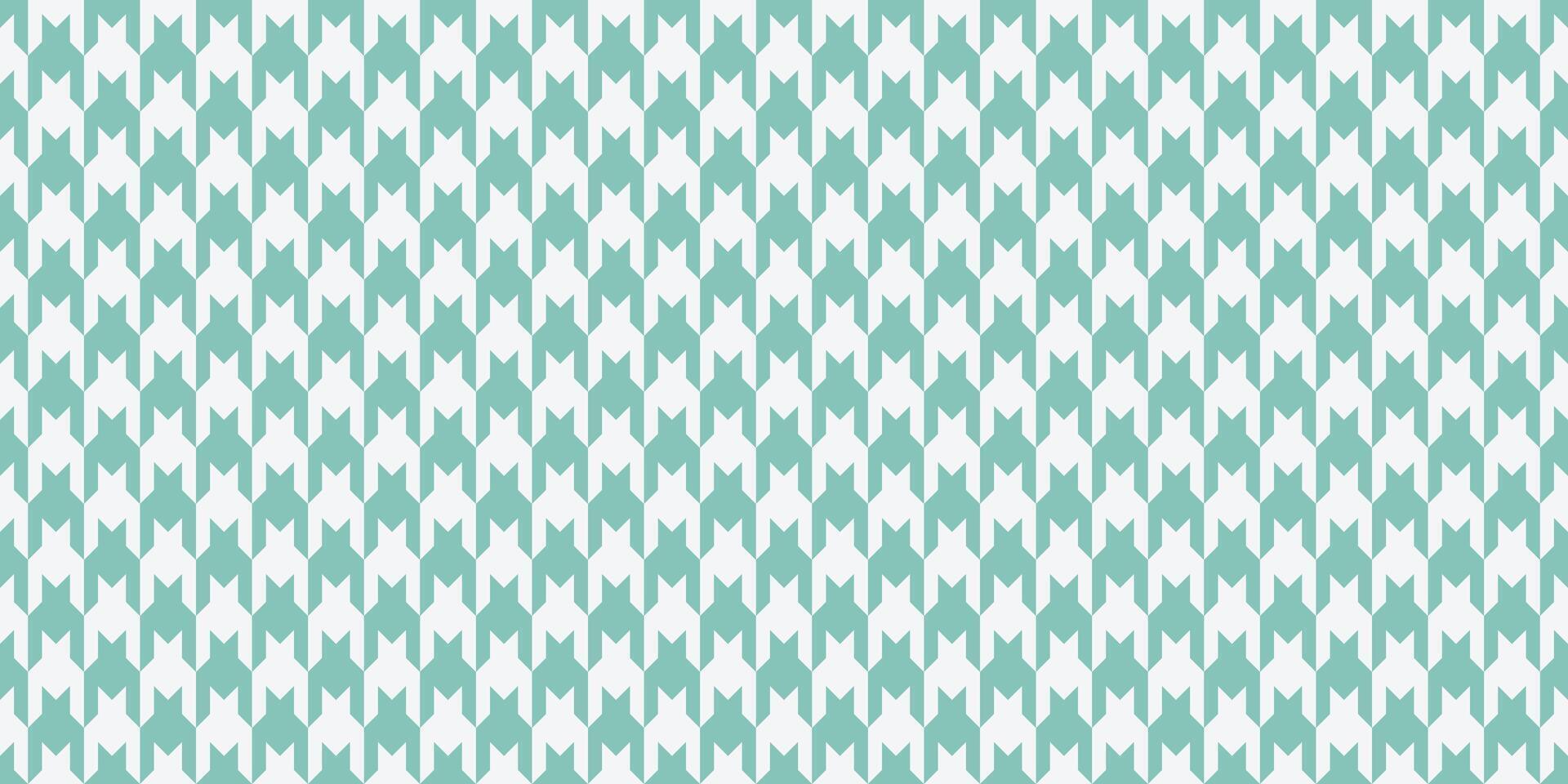 Elegant teal and white houndstooth pattern. Perfect for textile design, website backgrounds, or fashion projects. vector