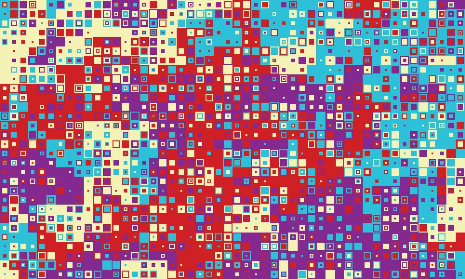 Vibrant abstract pixel art background. A dynamic mosaic of colorful squares creates a modern, energetic design perfect for websites, presentations, or textile prints. vector