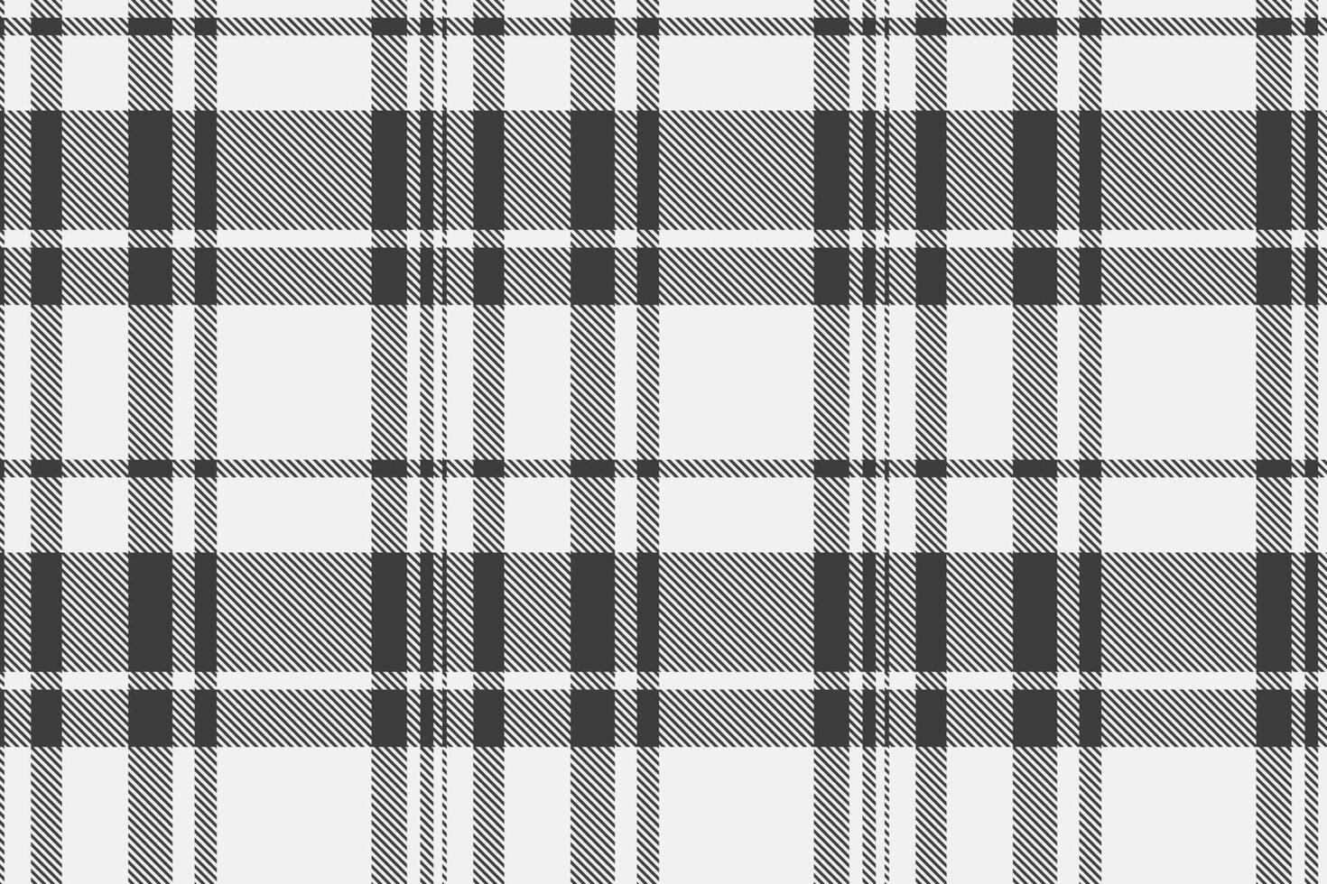 Doodle pattern background , back tartan check textile. Velvet texture plaid seamless fabric in white and grey colors. vector